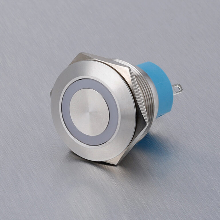 Good-Quality-25mm-Metal-Push-Button-Bell-Push-Button-Switch-Momentary-Flat-Head-with-Ring-LED-Color-Optional